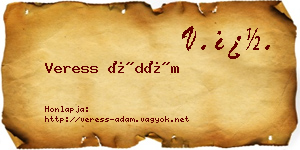 Veress Ádám névjegykártya