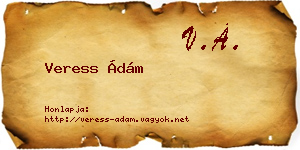 Veress Ádám névjegykártya